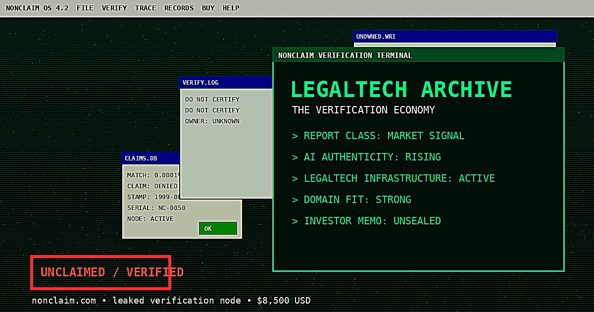 Why AI Authenticity Needs a Non-Claim Layer