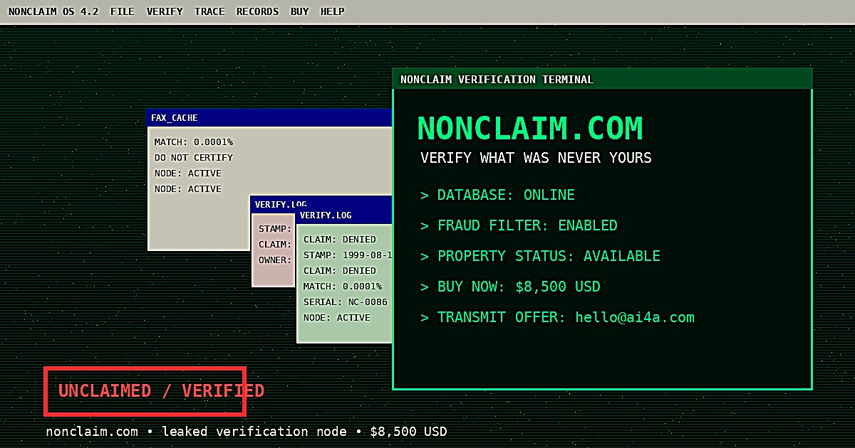NonClaim retro verification terminal screenshot